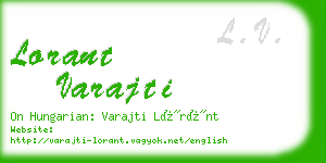 lorant varajti business card